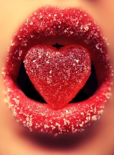 Red Sugary Lip Art Makeup