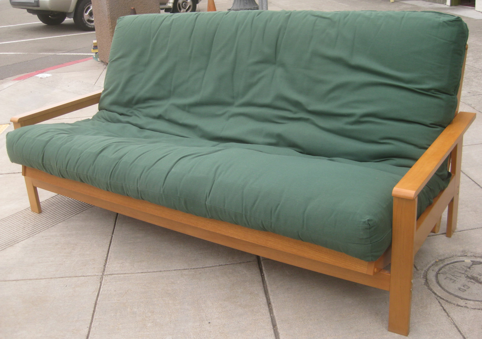 UHURU FURNITURE & COLLECTIBLES SOLD Super Comfy Futon and Frame 145