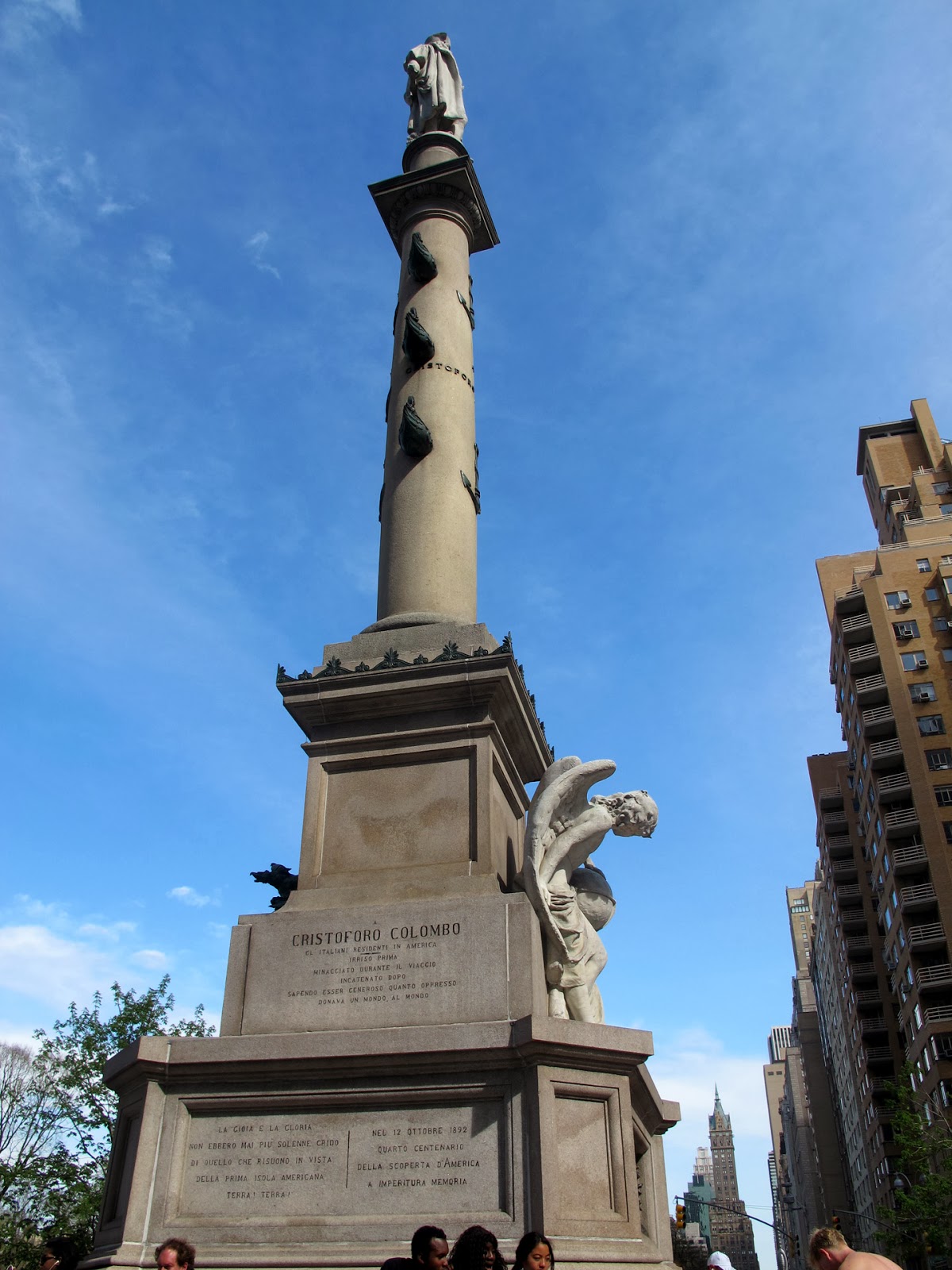 Big Apple Secrets Columbus Column monument at the center of Columbus