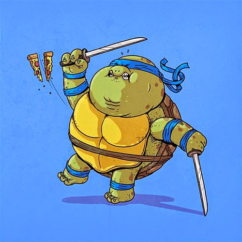 Fat Super Hero Gemuk - Ninja Turtle Fat Leonardo
