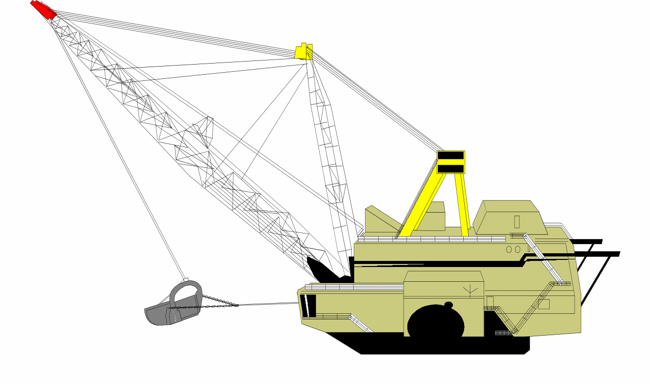 Trucks and Tractors Drag Line Excavator