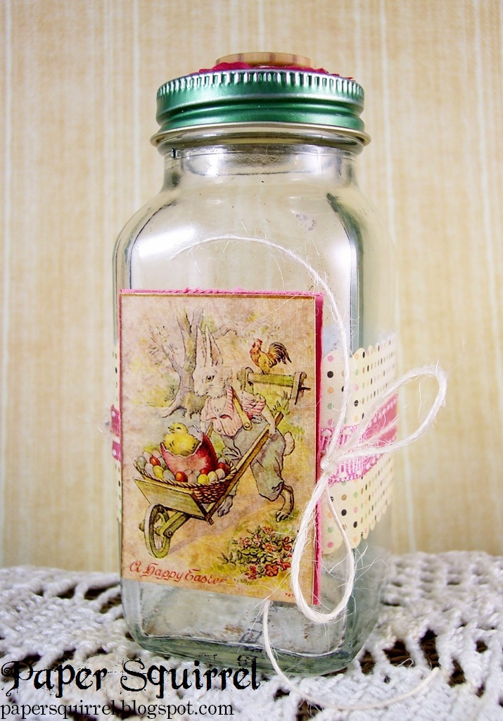 Paper Squirrel Jelly Bean Jar