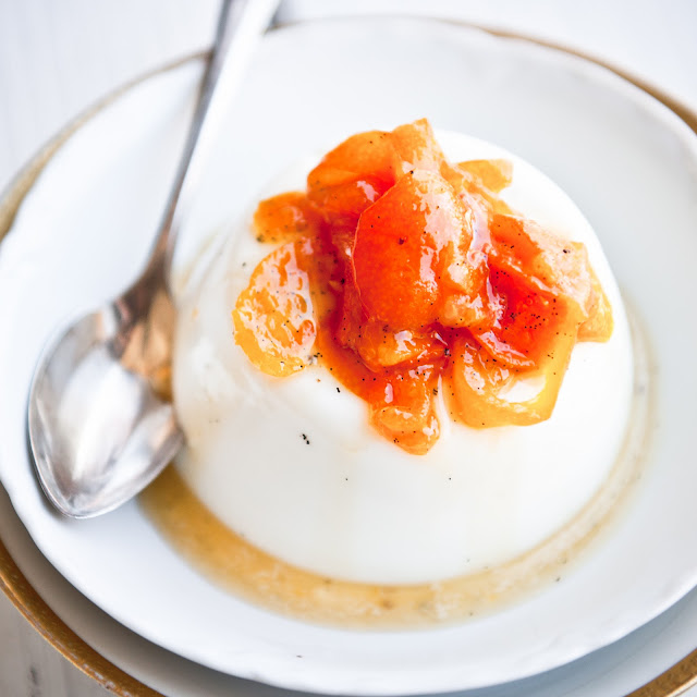 Desserts for Breakfast Osmanthus Panna Cotta with Kumquats in Vanilla