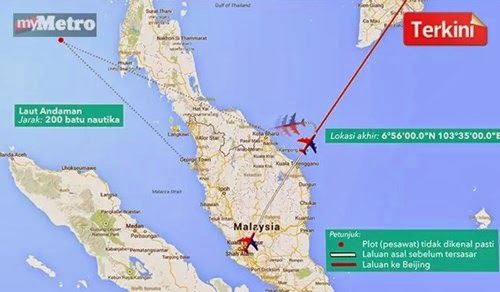 MH370 Pesawat Dipesongkan Oleh &quot;Seseorang&quot; Ke Kepulauan