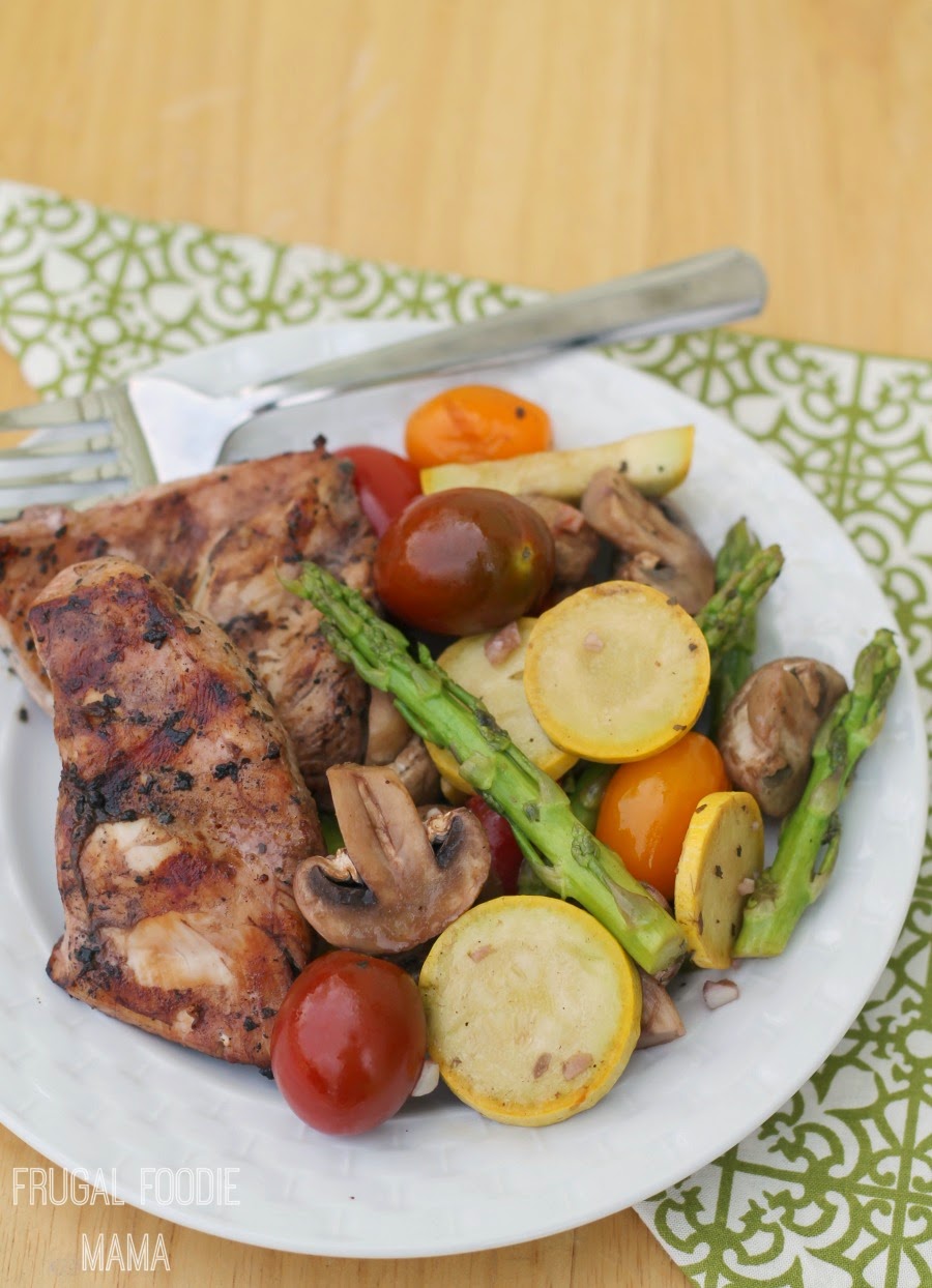 Frugal Foodie Mama Red Wine Marinated Grilled Chicken & Veggies