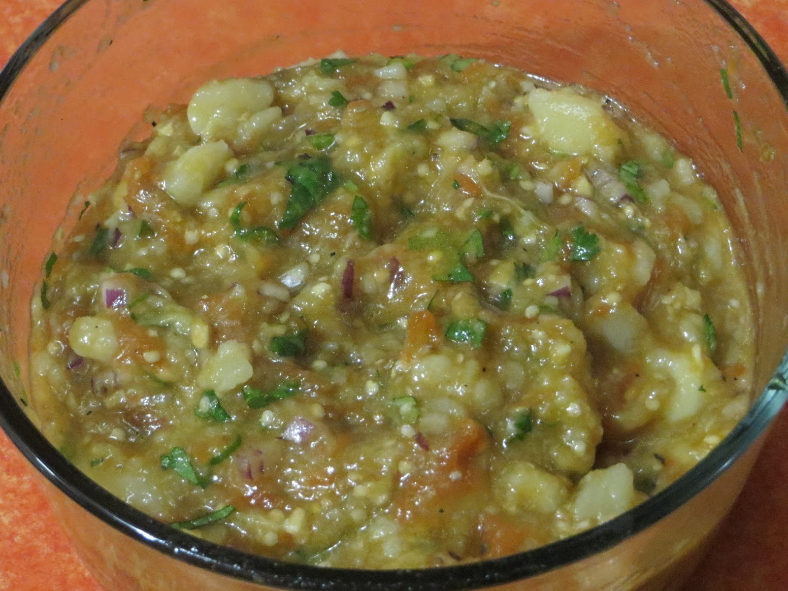 "Yummie Bites" BAINGAN ALOO BHARTA OR CHOKHA (MASHED EGGPLANT AND POTATO)