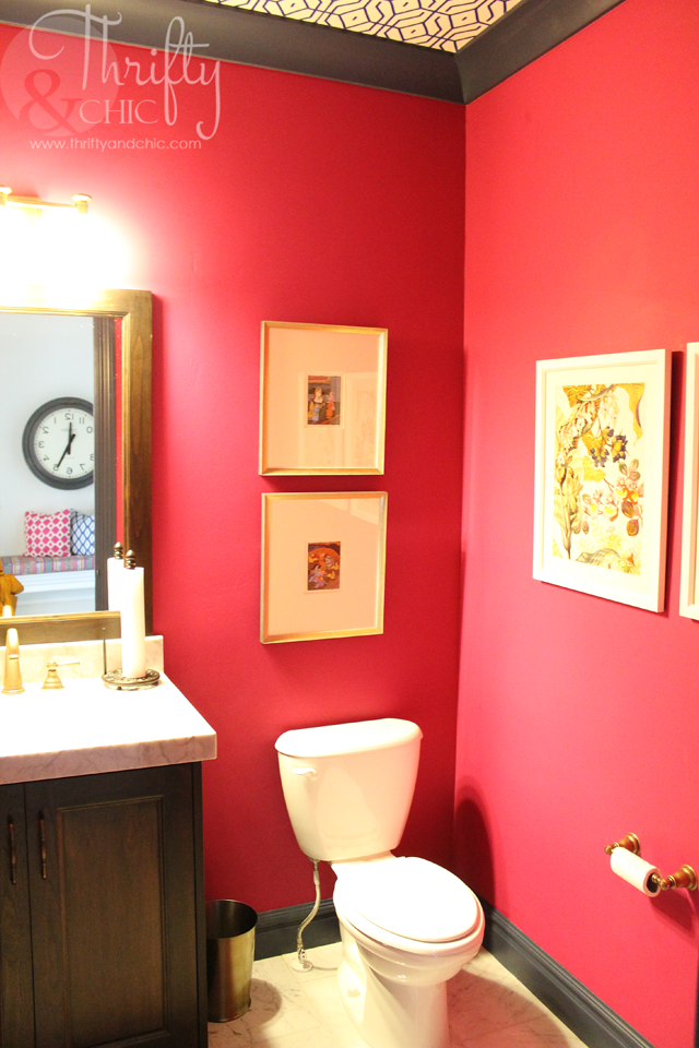 Navy blue, pink and bold model home tour with Thrifty and Chic