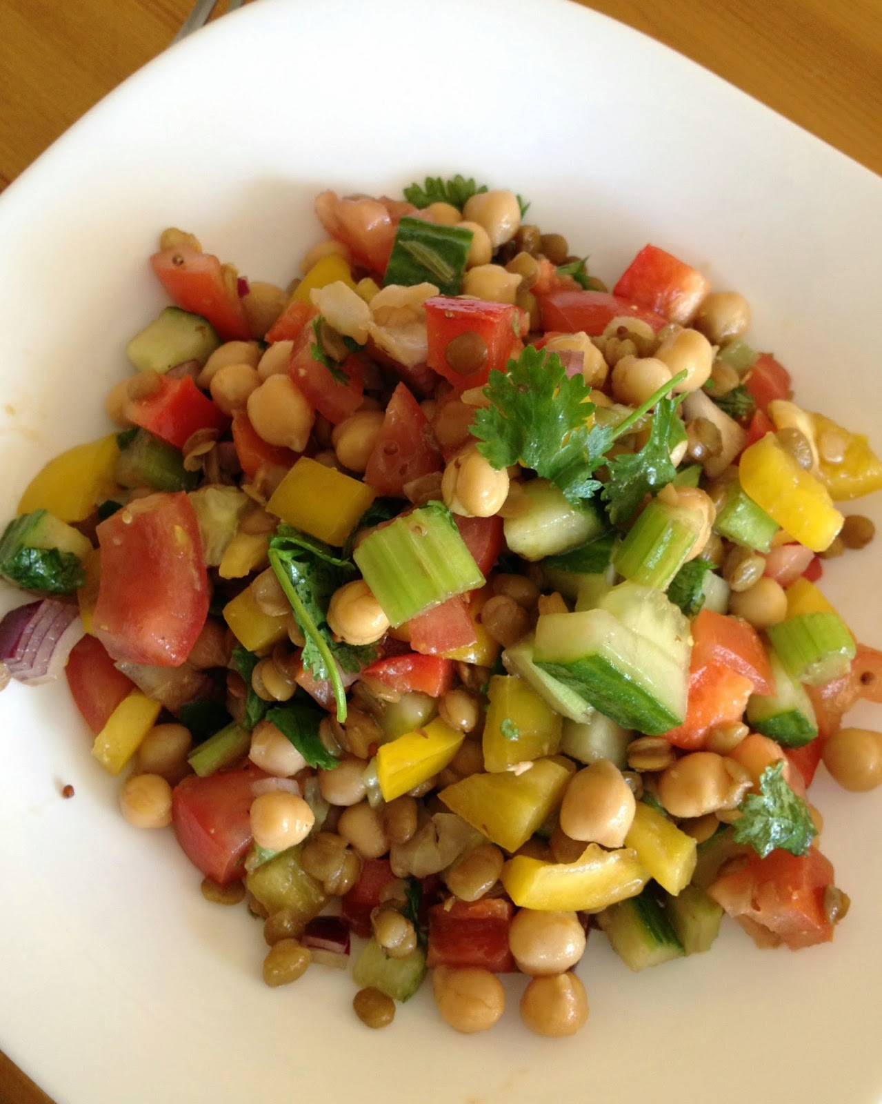 Little Savage's Kitchen Green Lentil & Chickpea Salad.