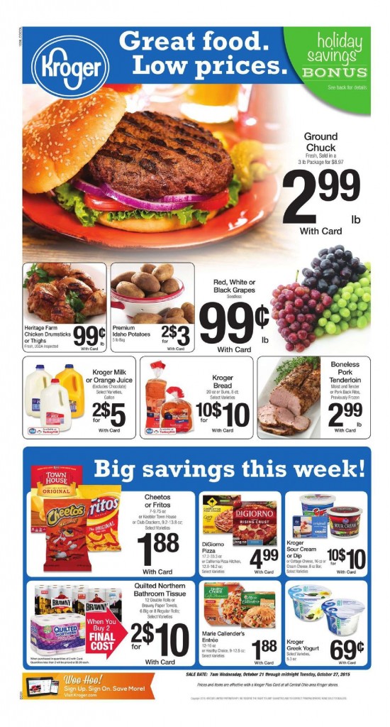 Kroger Weekly Ad October 21 27, 2015 Kroger Weekly Ad