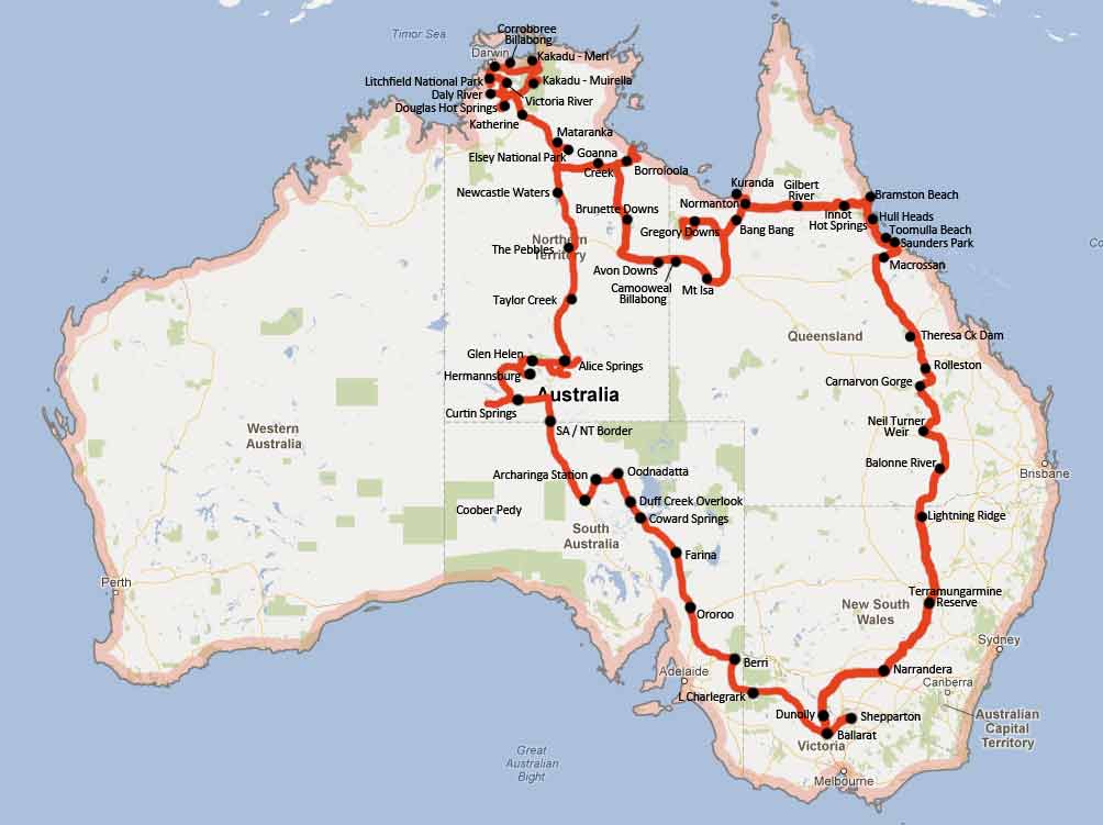 Our Australian Travels Lightning Ridge Shepparton