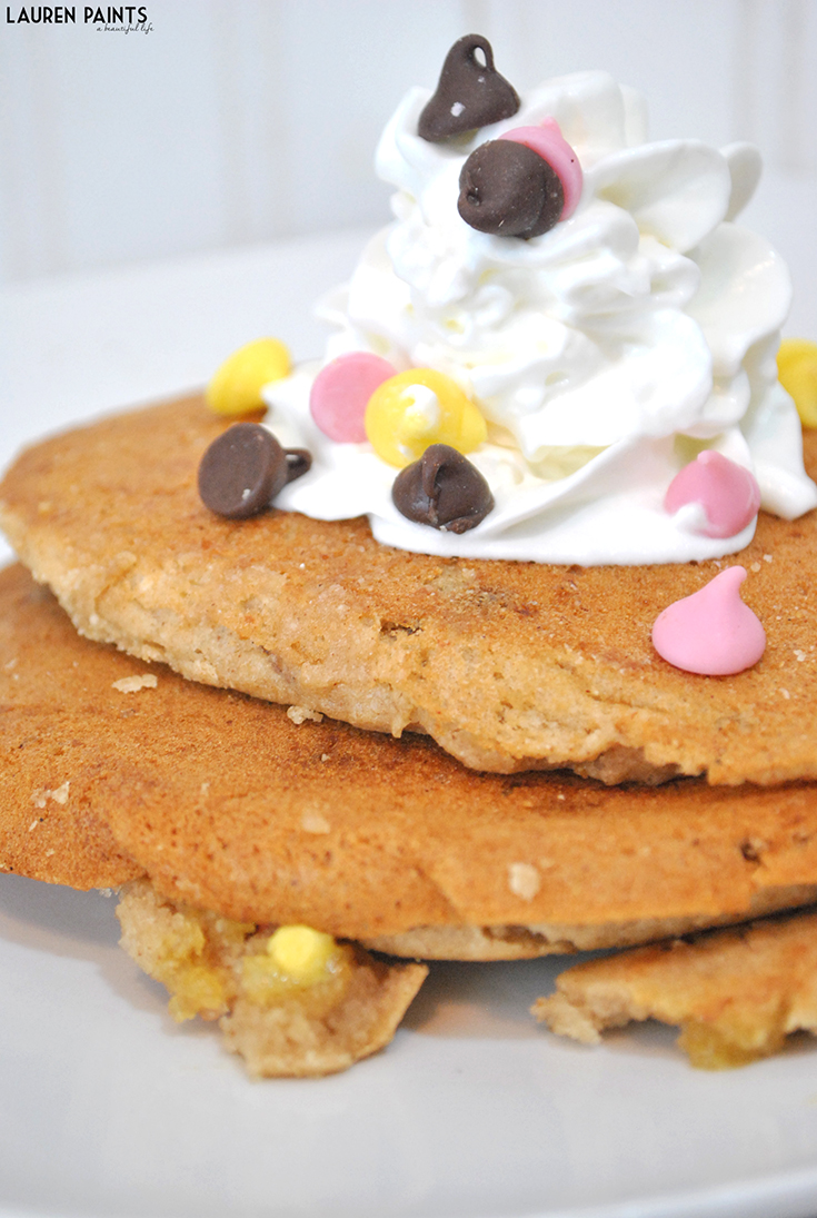This awesome gluten-free, wheat-free, dairy-free, soy-free (but definitely not taste-free) chocolate chip, banana pancake recipe is so easy to make and SO delicious! This awesome gluten-free, wheat-free, dairy-free, soy-free (but definitely not taste-free) chocolate chip, banana pancake recipe is so easy to make and SO delicious!