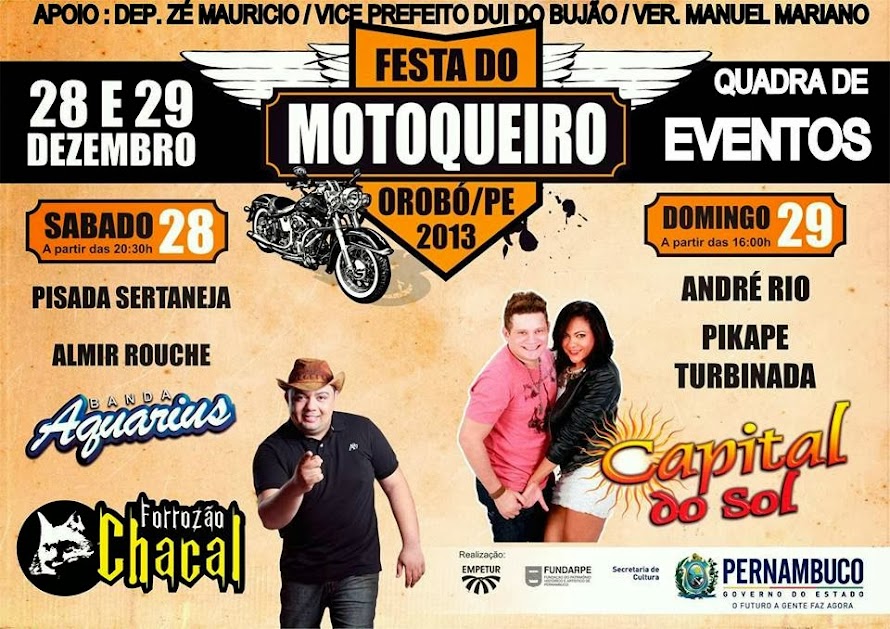 I FESTA DOS MOTOQUEIROS EM OROBÓ/PE