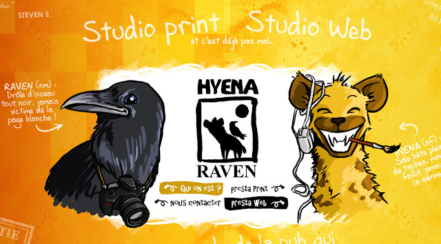Hyena and raven
