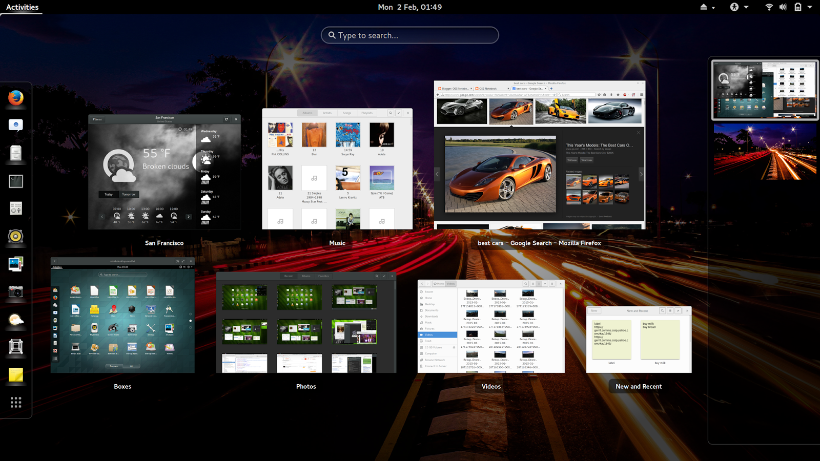 Ubuntu GNOME 15.04 running with HiDPI support and touch screen