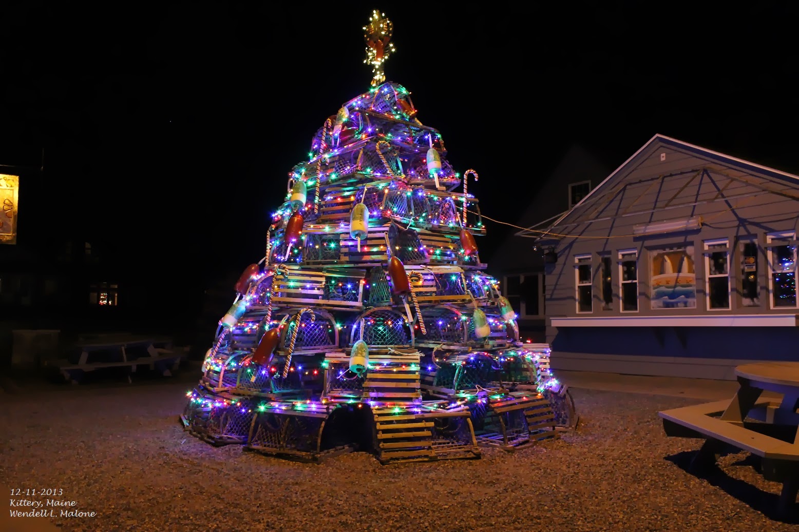 Lobster Trap Christmas Tree Kittery, Maine. 12112013.