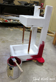 painting a utility cart for the shop, garage
