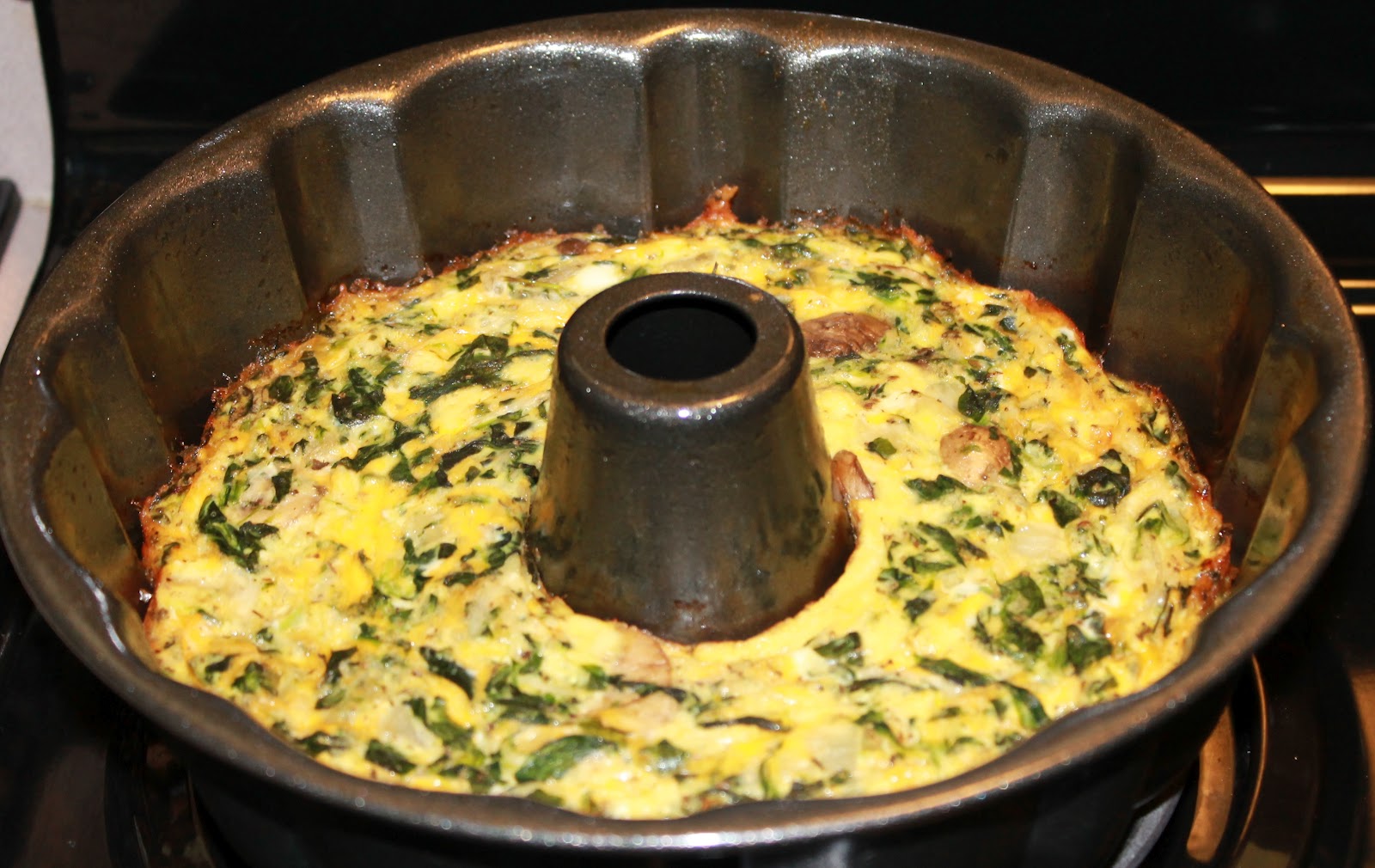 Love makes life beautiful My Fancy Spinach, Mushroom and Onion Frittata