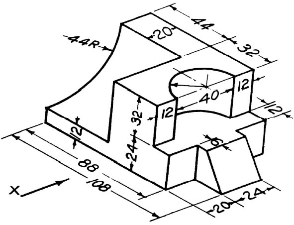 Simple Engineering Drawing Freehand Sketches for Adult