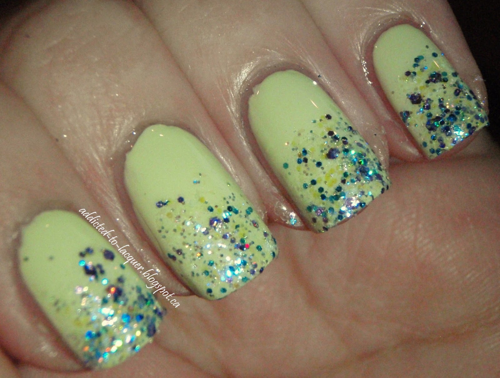Addicted to Lacquer Spring Glitter Gradient