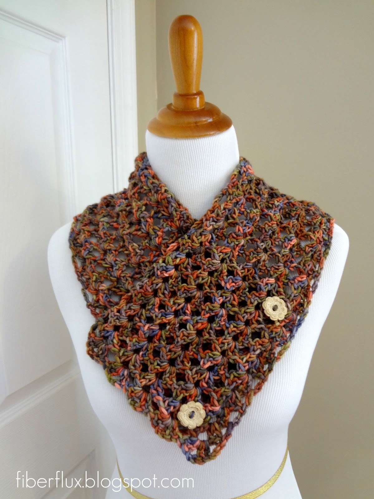 Fiber Flux: Free Crochet Pattern...Flower Patch Button Wrap