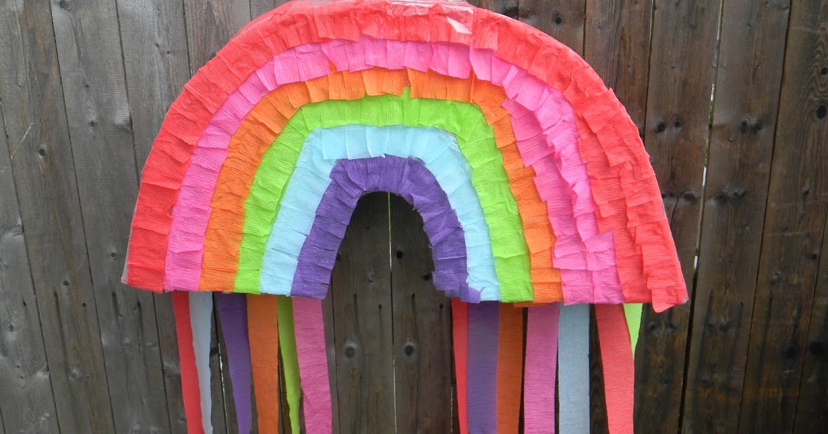 DIY Craft List Rainbow Pinata Tutorial