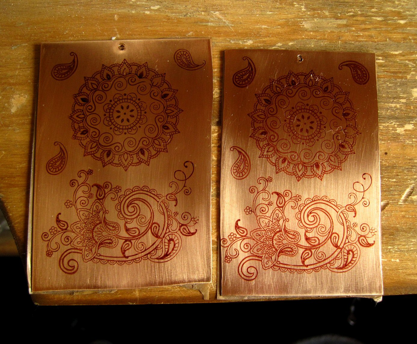 New Earrings And Having Fun With Bronze Sheet