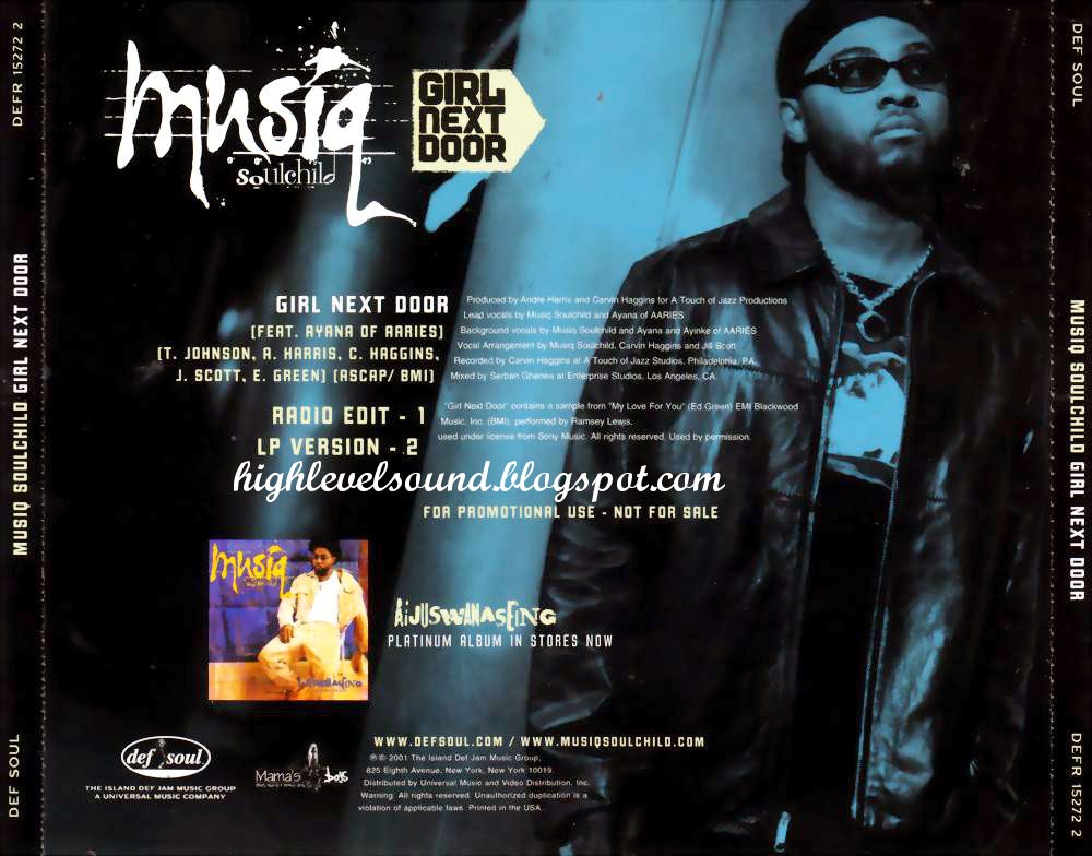 Highest Level Of Music Musiq Soulchild Girl Next Door
