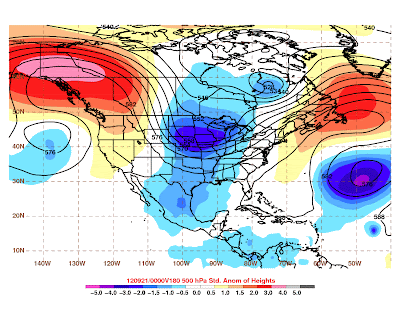 The latest model and ensemble forecasts for North America are showing