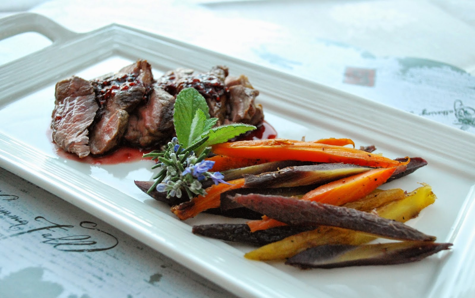 NourishRDs Grilled Lamb with Raspberry Mint Sauce