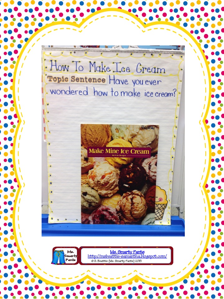 Ms. Smarty Pants How To Make Ice Cream Writing Common Core