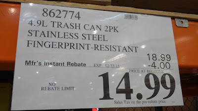 Sensible Eco Living Stainless Steel Fingerprint-resistant 4.9L Trash at Costco