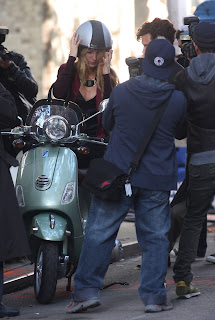Blake Lively on a motorcycle