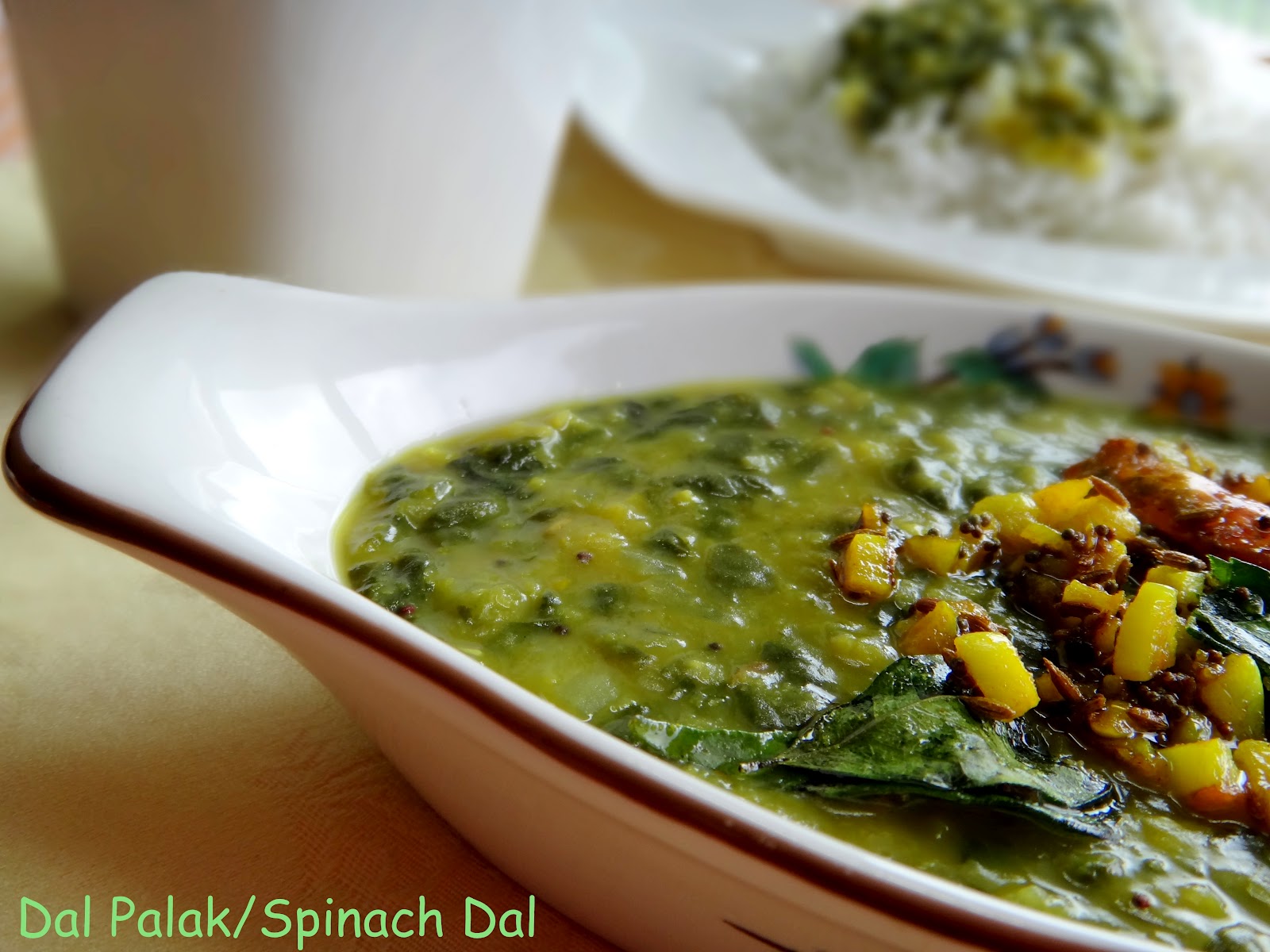Prabha's Cooking Dal Palak / Spinach Dal