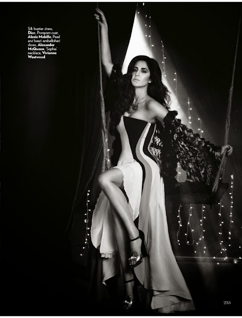 Katrina Kaif goes glamorous in lingerie inspired clothing for Vogue India December 2013 Katrina Kaif goes glamorous in lingerie inspired clothing for Vogue India December 2013