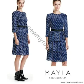 Crown Princess Victoria Style MAYLA Dress and HIPPI GRACE Clutch Bag