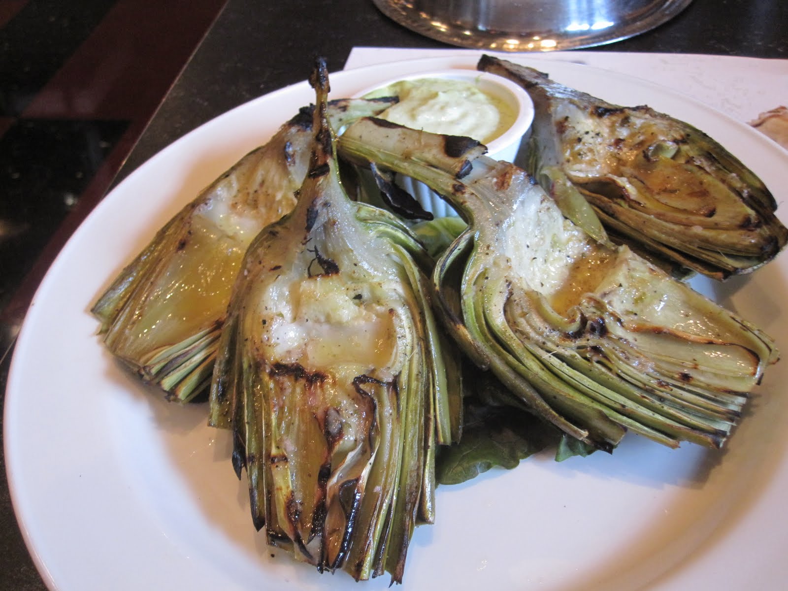 Cannundrums Grilled Artichoke with BasilGarlic Mayonnaise