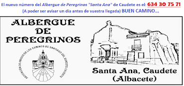 Nº DE TELÉFONO ALBERGUE DE PEREGRINOS "SANTA ANA" DE CAUDETE