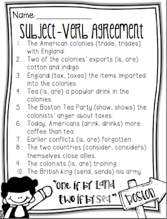 Subject Verb Agreement Chart