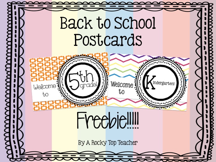 A Rocky Top Teacher Back to School Postcards