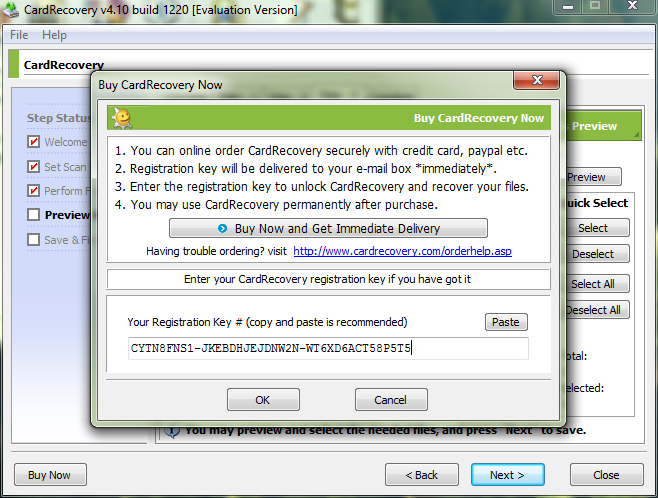 card recovery 6.10 registration key crack