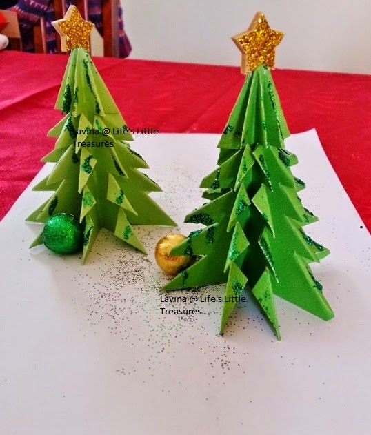 Life's little treasures Kids craft Origami Christmas tree Origami