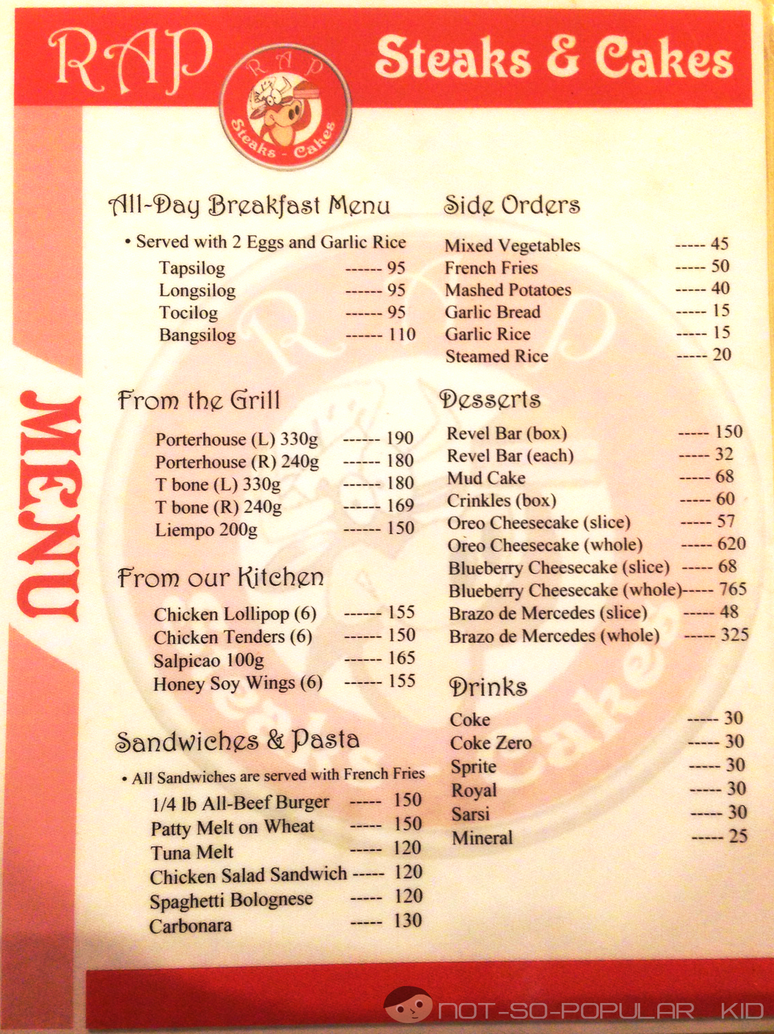 RAP Steaks and Cakes and its Famous Gravy Sauce A NotSoPopular Kid