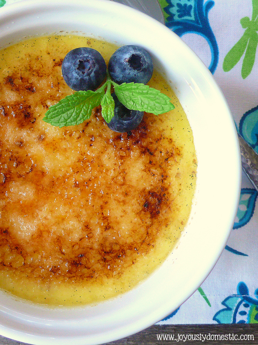 Joyously Domestic Vanilla Bean Crème Brûlée