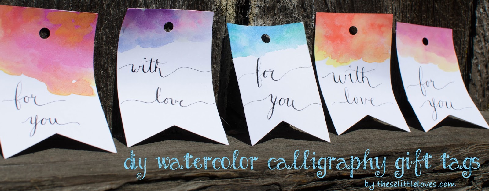 DIY Watercolor Calligraphy Gift Tags