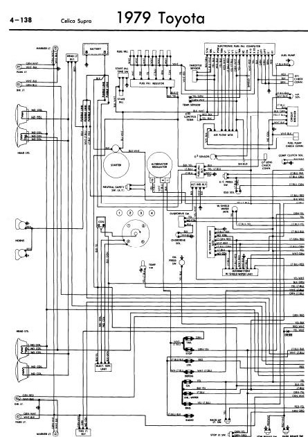 repair-manuals: Toyota Celica Supra A40 1979 Wiring Diagrams
