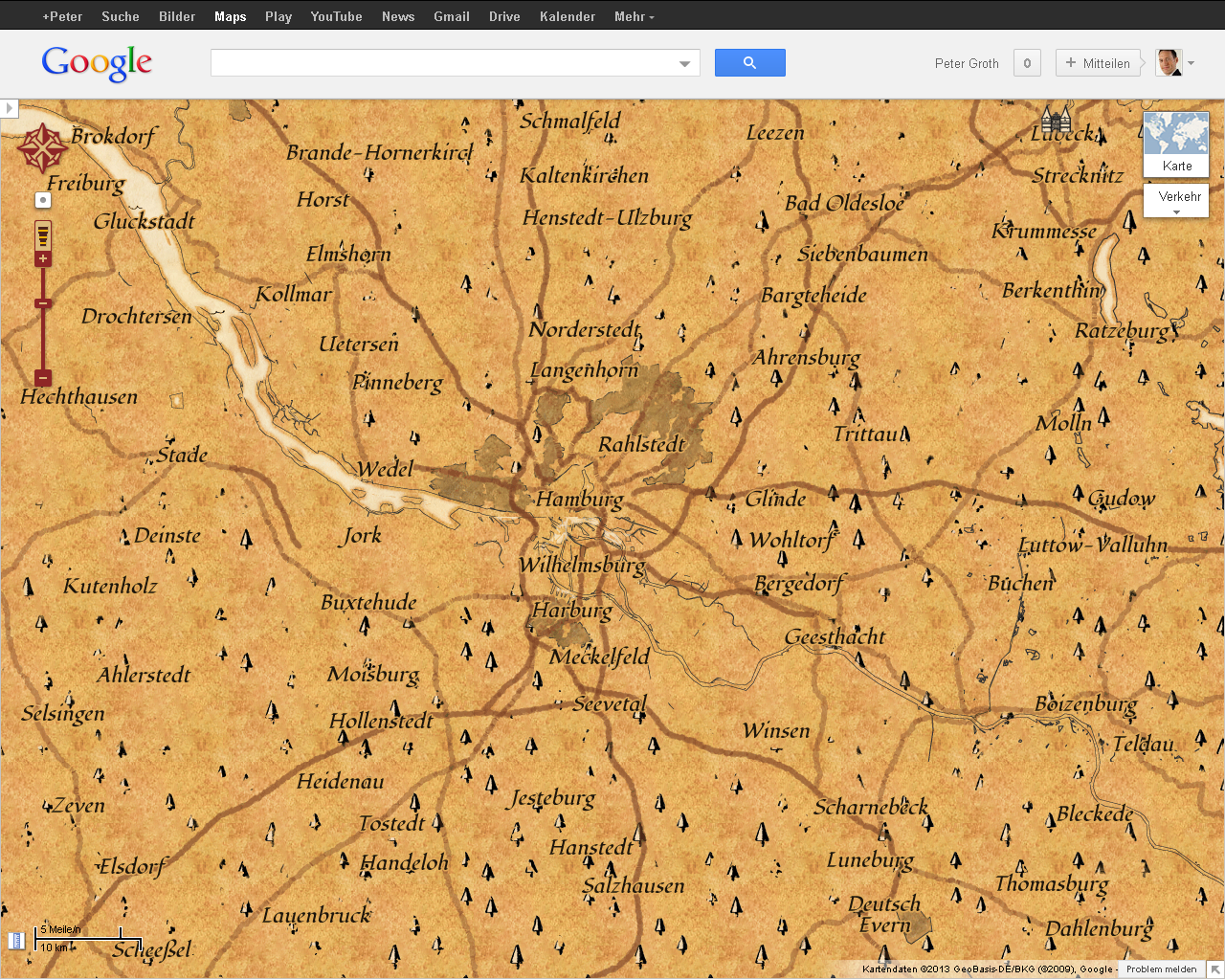 Peter's TechBlog GoogleMaps SchatzSuche