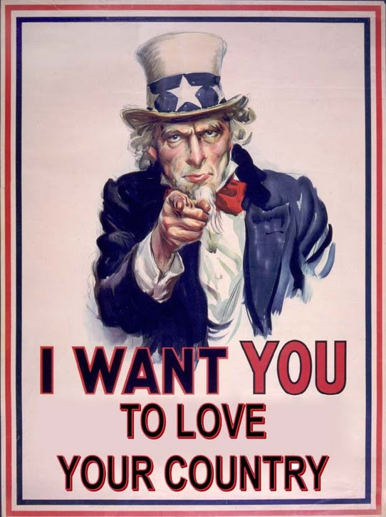 UNCLE SAM - "I WANT YOU TO LOVE YOUR COUNTRY"