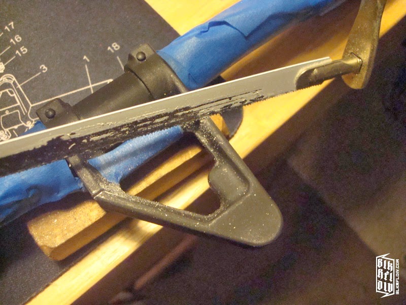 BLK RFL DIV A2 Front Sight Modification to a Low Profile Gas Block