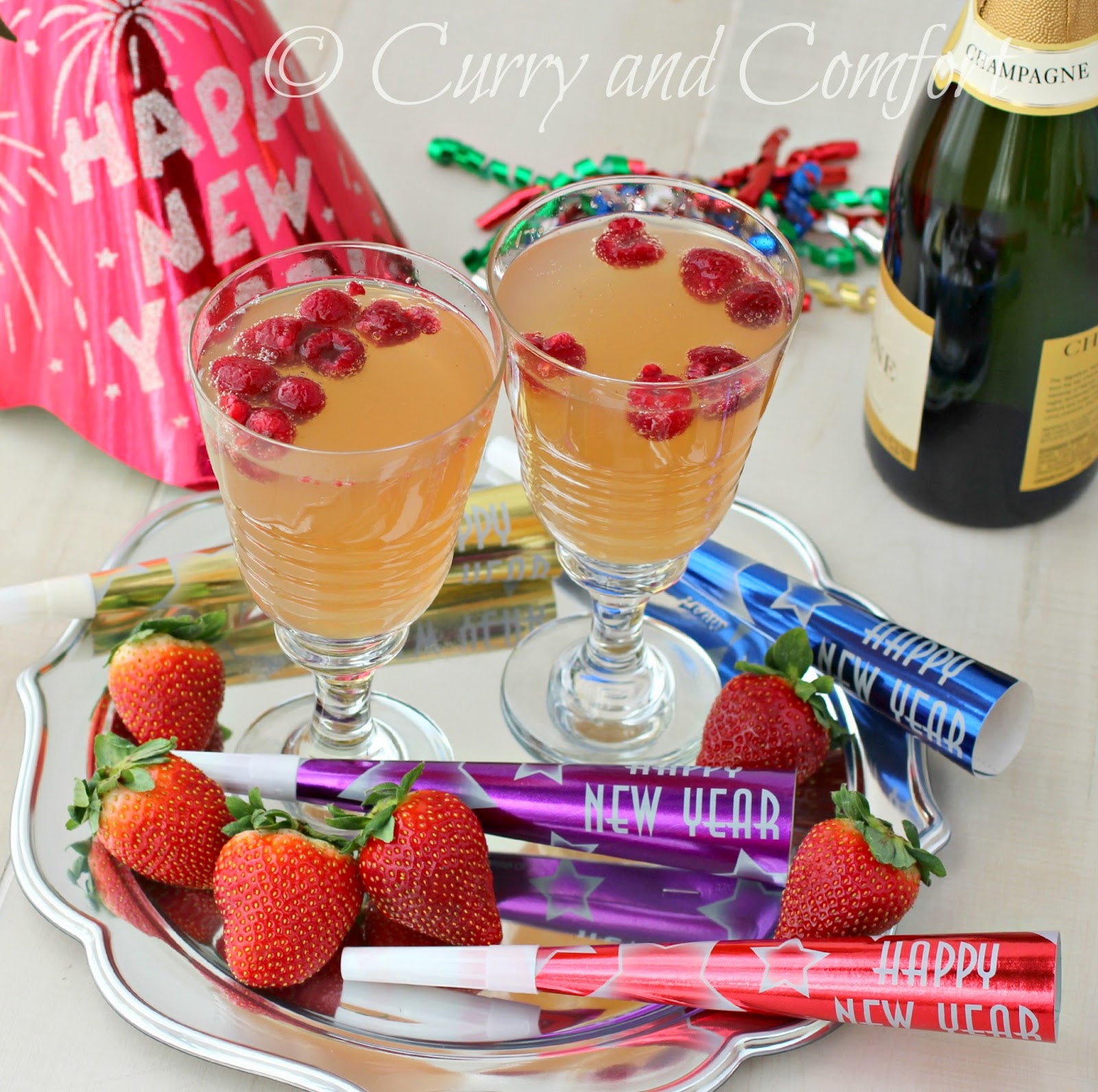 Kitchen Simmer Lemon Raspberry Champagne Cocktail