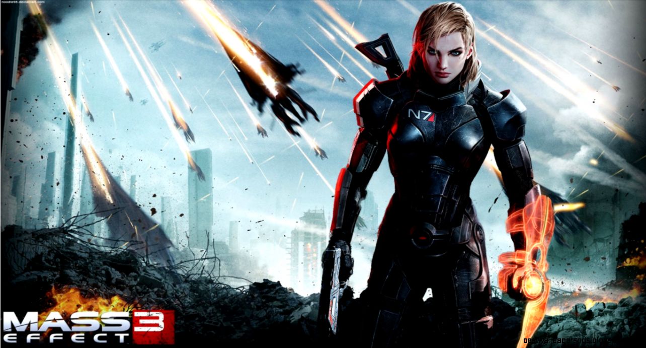 Mass Effect 3 Female Shepard in 1366x768 Resolution Mass Effect 3 Female Shepard in 1366x768 Resolution